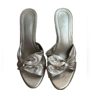 Aldo Gold Kitten Heels